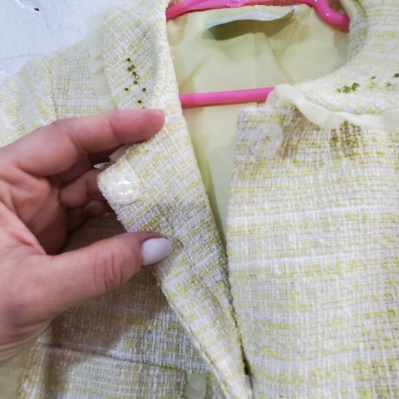 Biscotti Collezioni yellow blend tweed fashipn toddler coat size 6 - Picture 13 of 16
